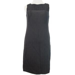 Taylor from Nordstrom 100% silk black shift dress size 6‎